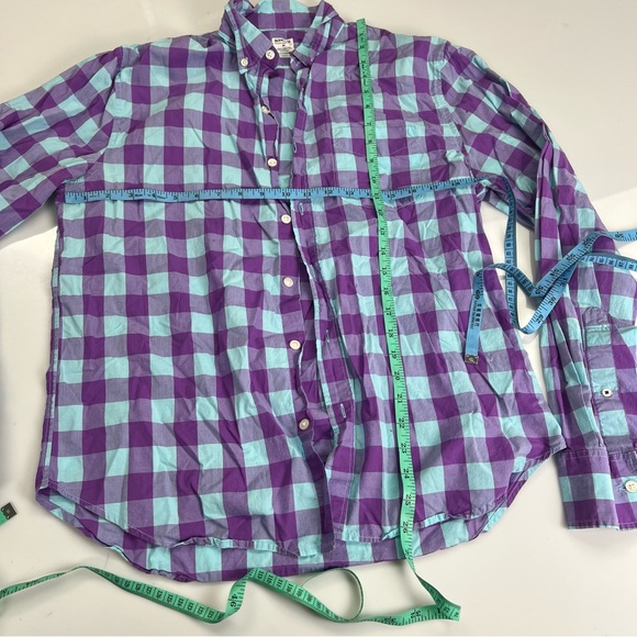 bonobos women’s cotton blue purple button down shirt M L14-32 - Picture 3 of 4